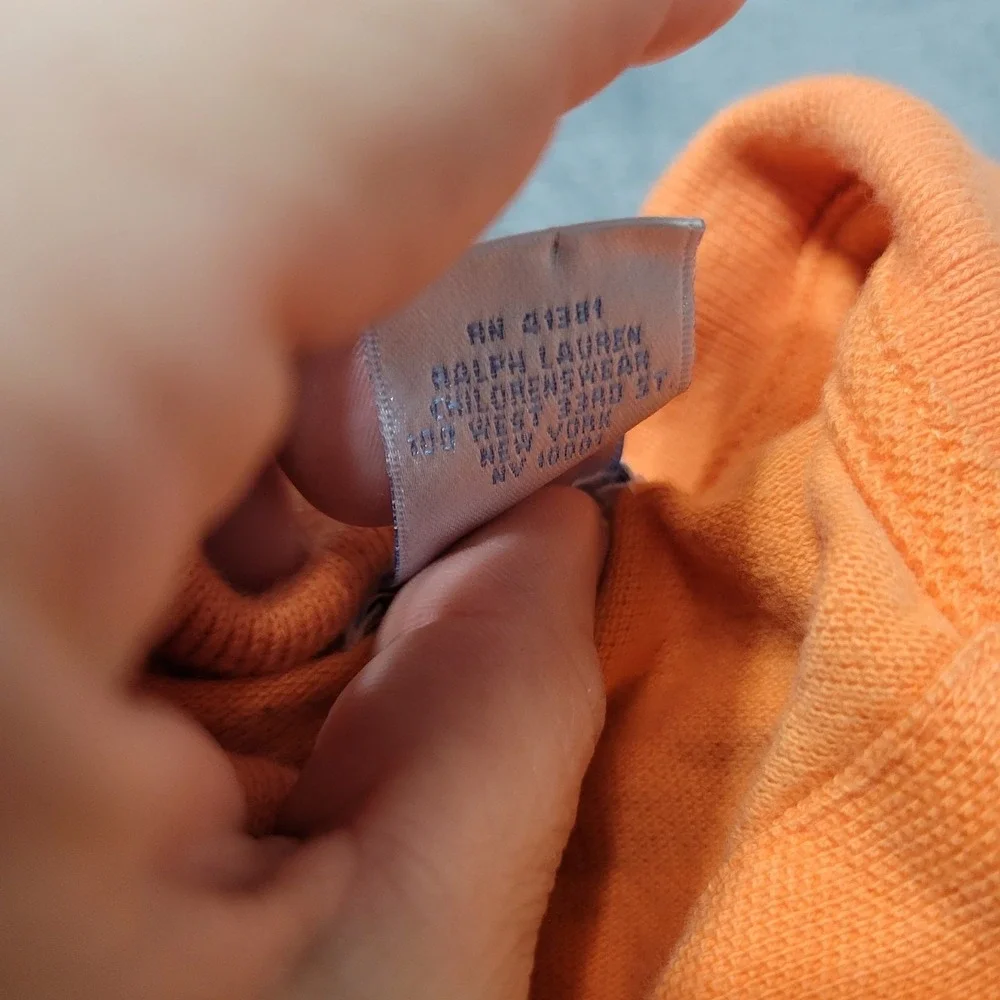 Ralph Lauren Outfit Baby Boy 9 Month Orange Short One Piece Pocket Logo Collared